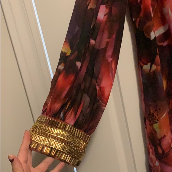 Bebe Floral Chiffon Mini Dress - Picture 4 of 4